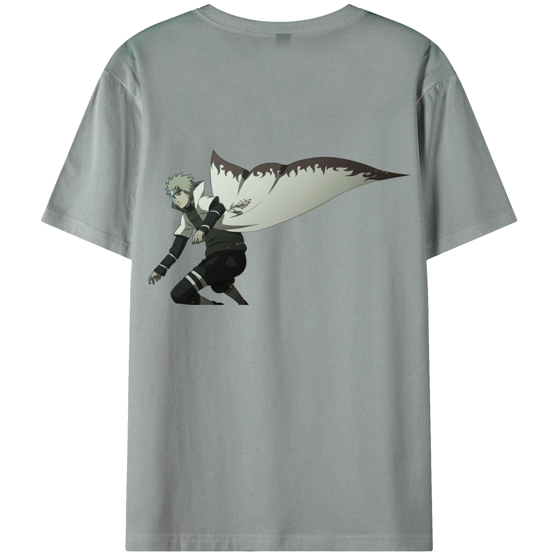 （画像用） NARUTO -ナルト- 波風 ミナト Namikaze Minato 綿100％ メンズ半袖Tシャツ（バックプリント） 通気性